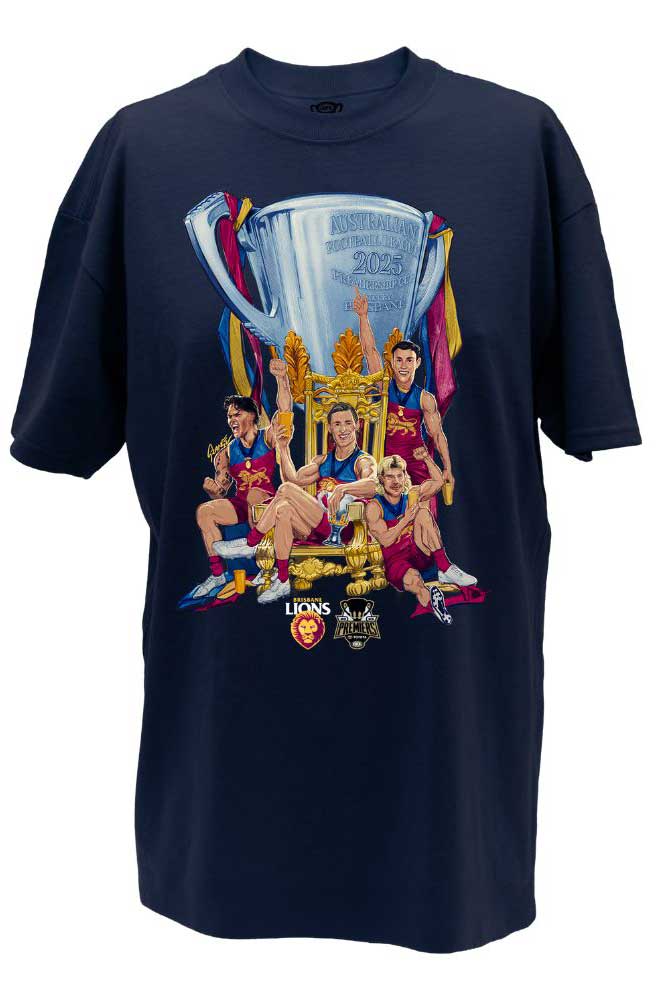 Brisbane Lions 2025 AFL Mens Grange Premiership Celebration Shirt *PRESALE*