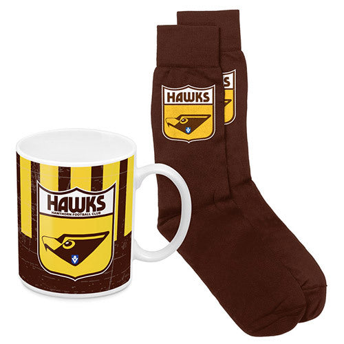 Hawthorn Hawks AFL Heritage Mug and Sock Pack Hawthorn Hawks AFL Heritage Mug and Sock Pack