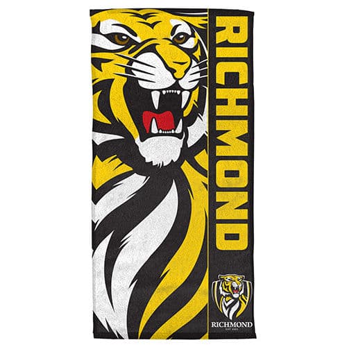 Richmond Tigers AFL Beach Towel 152cm x 76cm Richmond Tigers AFL Beach Towel 152cm x 76cm