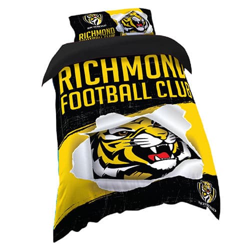 Richmond Tigers 2025 AFL Single Quilt Cover Set Richmond Tigers 2025 AFL Single Quilt Cover Set