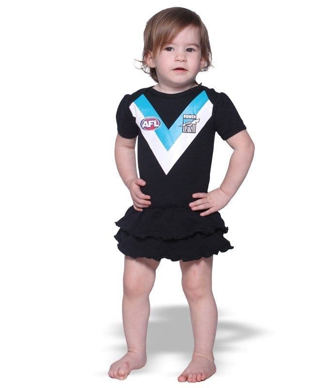 Port Adelaide Power Girls Tutu Baby Footysuit
