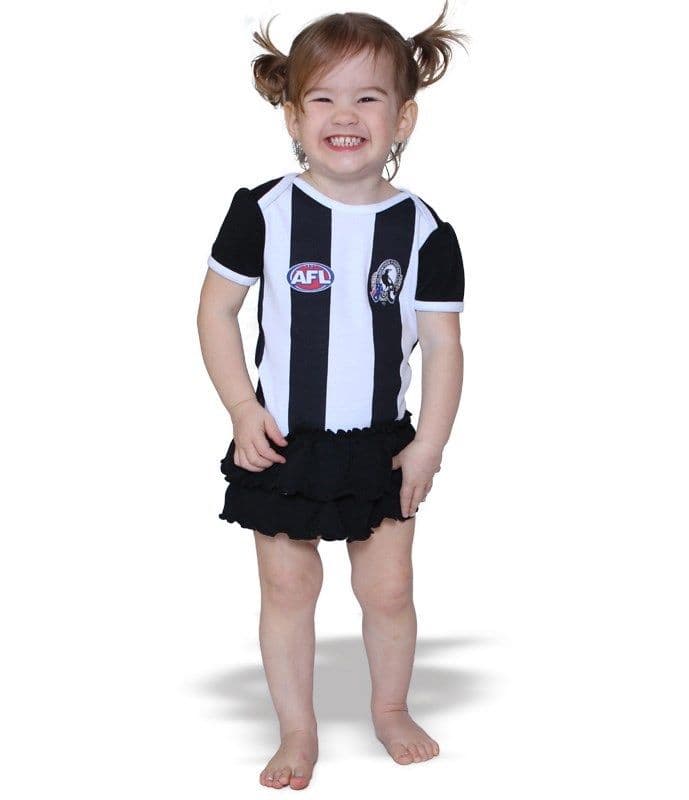 Collingwood Magpies Baby Girls Tutu Footysuit