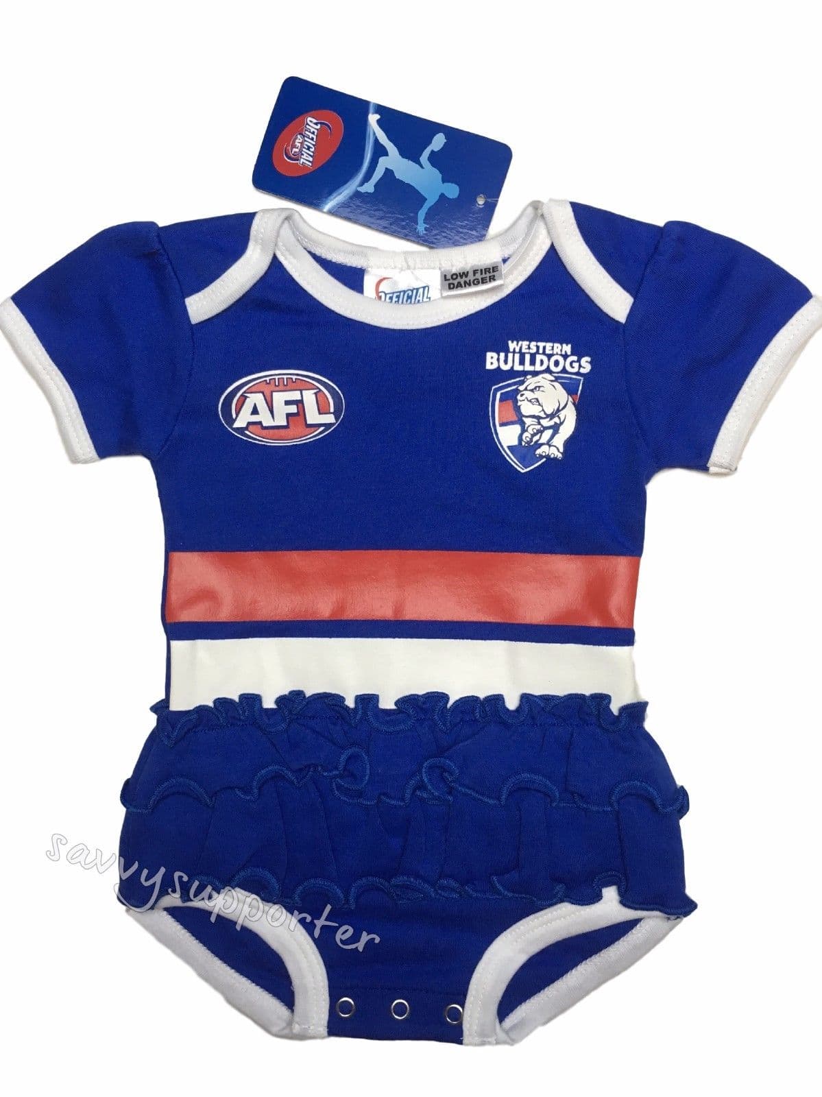 Western Bulldogs AFL Girls Baby Footysuit