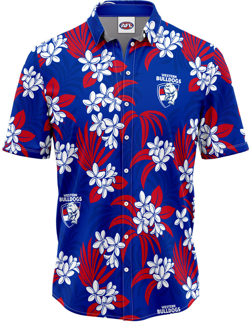 Western Bulldogs 2026 AFL Mens Reef Hawaiian Shirt Western Bulldogs 2026 AFL Mens Reef Hawaiian Shirt