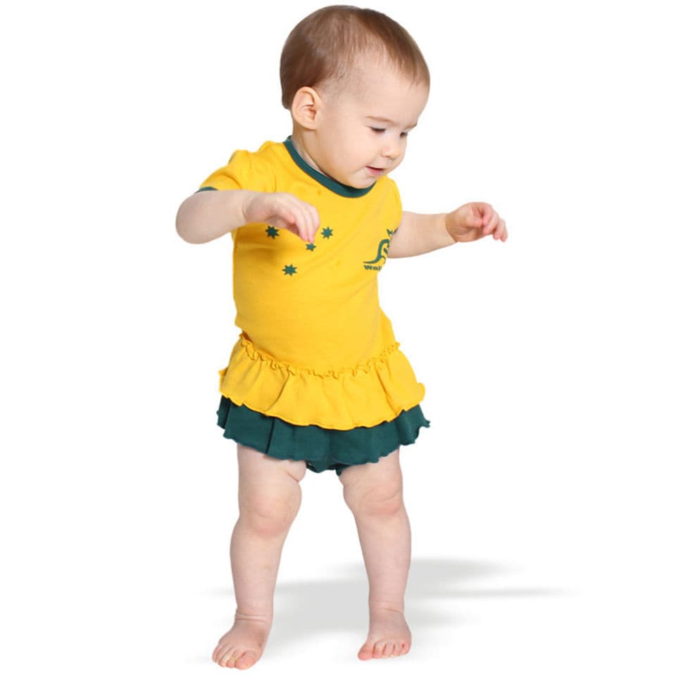 Australian Wallabies Baby Girls Footysuit