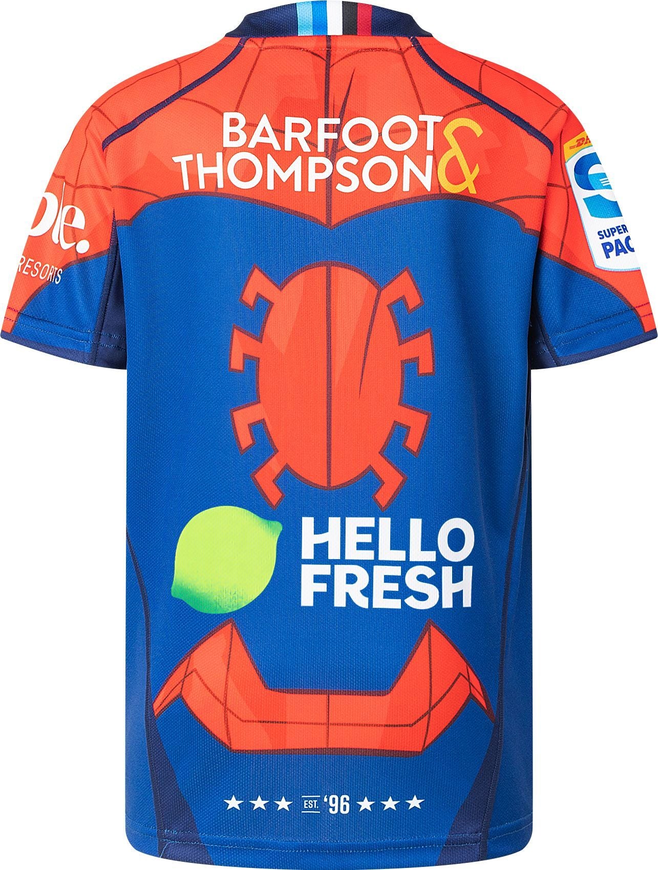 Auckland Blues 2025 Rugby Union Kids Spiderman Jersey