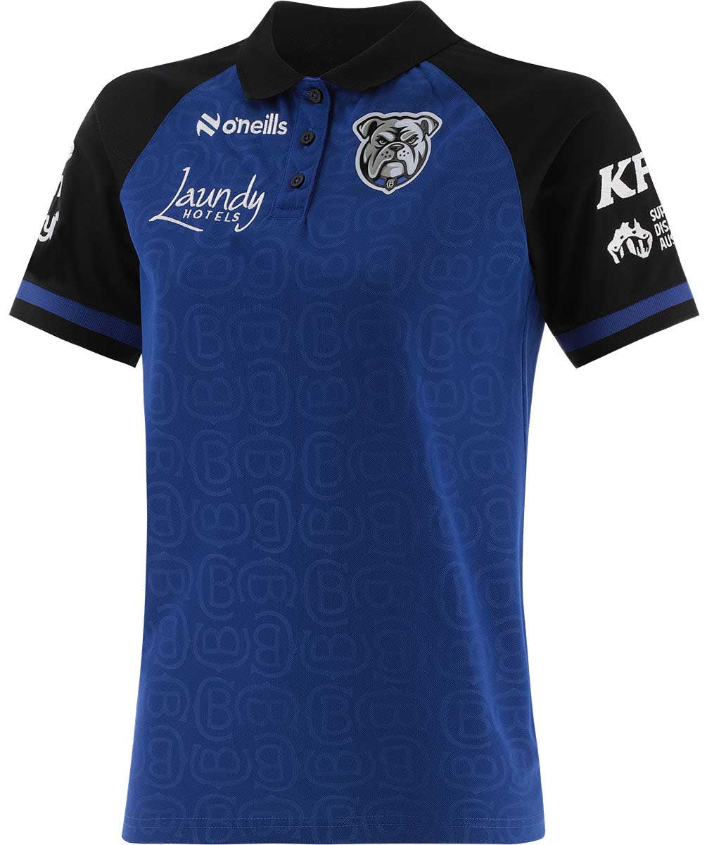 Canterbury Bulldogs 2026 NRL Ladies Blue Media Polo Shirt Canterbury Bulldogs 2026 NRL Ladies Blue Media Polo Shirt