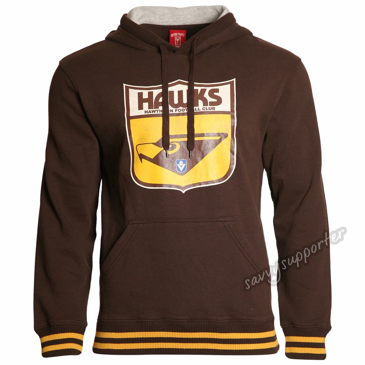 Hawthorn Hawks Mens Retro Pullover Hood Hawthorn Hawks Mens Retro Pullover Hood