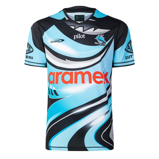 Cronulla Sharks 2026 NRL Mens Warm Up Training Shirt Cronulla Sharks 2026 NRL Mens Warm Up Training Shirt