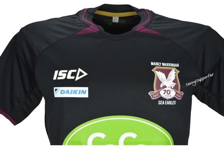 Manly Sea Eagles Black Training Shirt