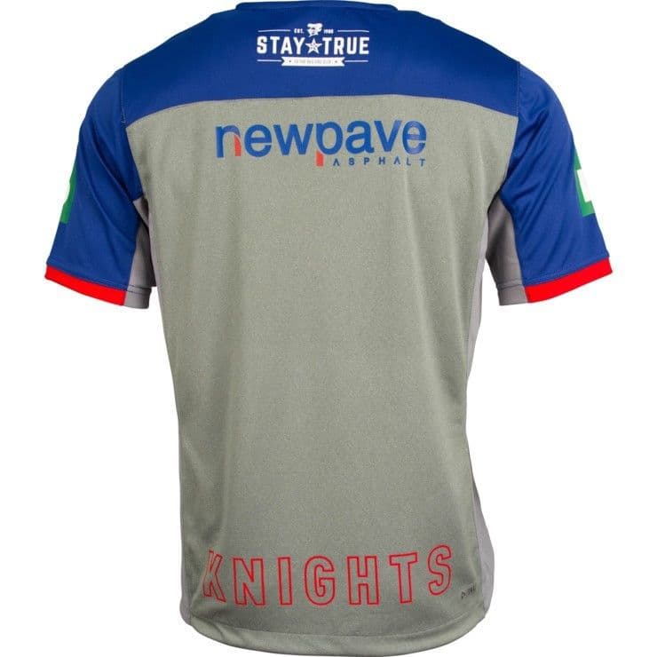 Newcastle Knights Grey Training Shirt Newcastle Knights Grey Training Shirt