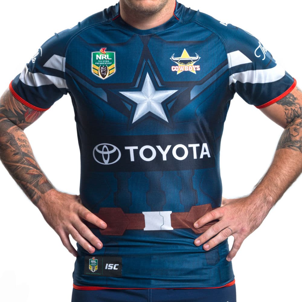 North Queensland Cowboys Ladies Captain America Marvel Jersey