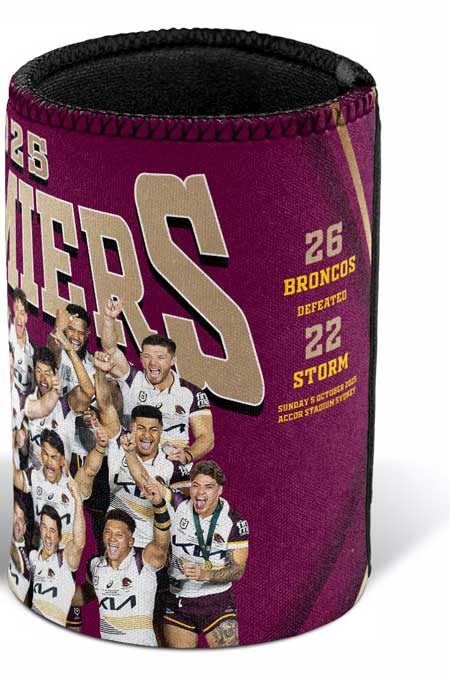 Brisbane Broncos 2025 NRL Premiers Team Can Cooler  *PRESALE* Brisbane Broncos 2025 NRL Premiers Team Can Cooler  *PRESALE*