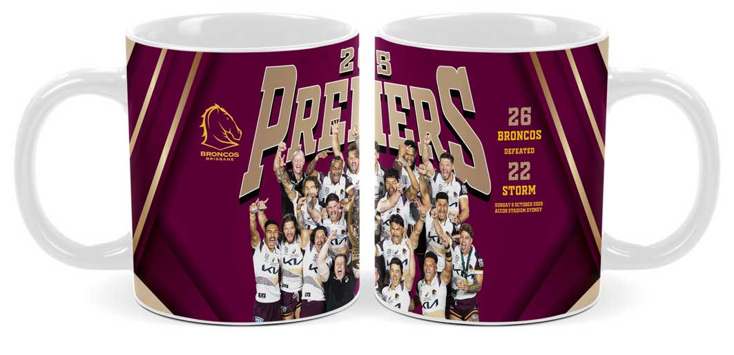 Brisbane Broncos 2025 NRL Premiers Team Premiership Mug *PRESALE* Brisbane Broncos 2025 NRL Premiers Team Premiership Mug *PRESALE*