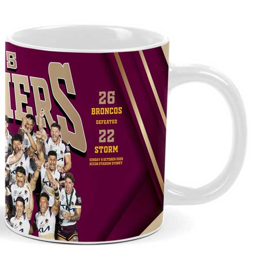 Brisbane Broncos 2025 NRL Premiers Team Premiership Mug *PRESALE* Brisbane Broncos 2025 NRL Premiers Team Premiership Mug *PRESALE*