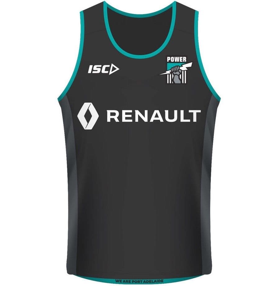 Port Adelaide Power AFL Black Training Singlet