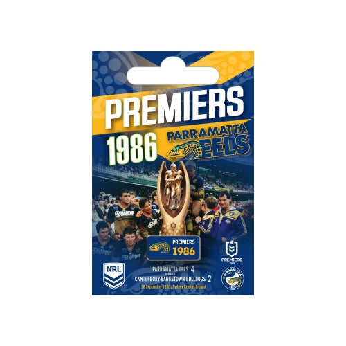 Parramatta Eels 1986 NRL Premiers Trophy Pin Parramatta Eels 1986 NRL Premiers Trophy Pin