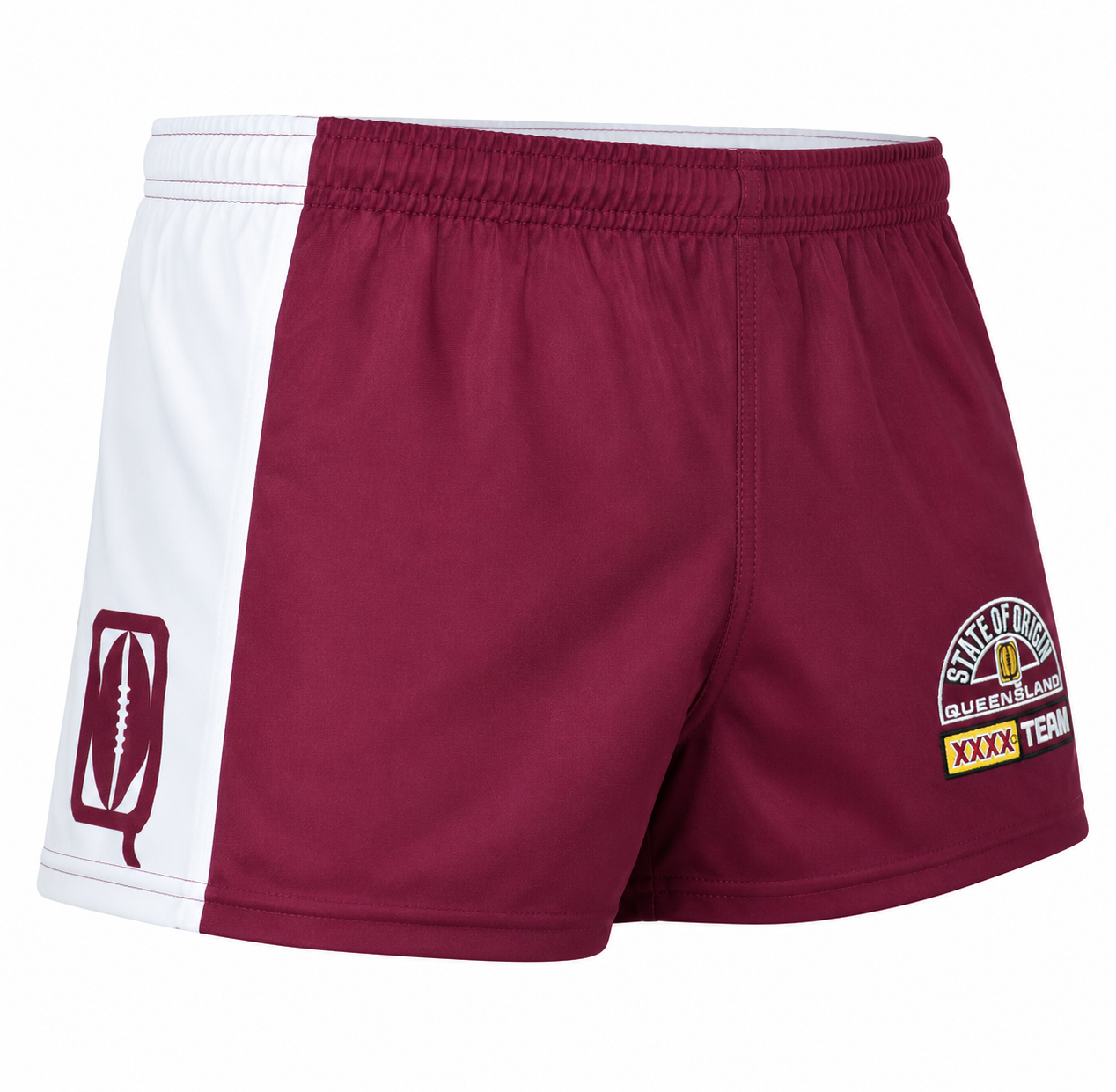 QLD Maroons State of Origin Mens Hero Footy Shorts QLD Maroons State of Origin Mens Hero Footy Shorts