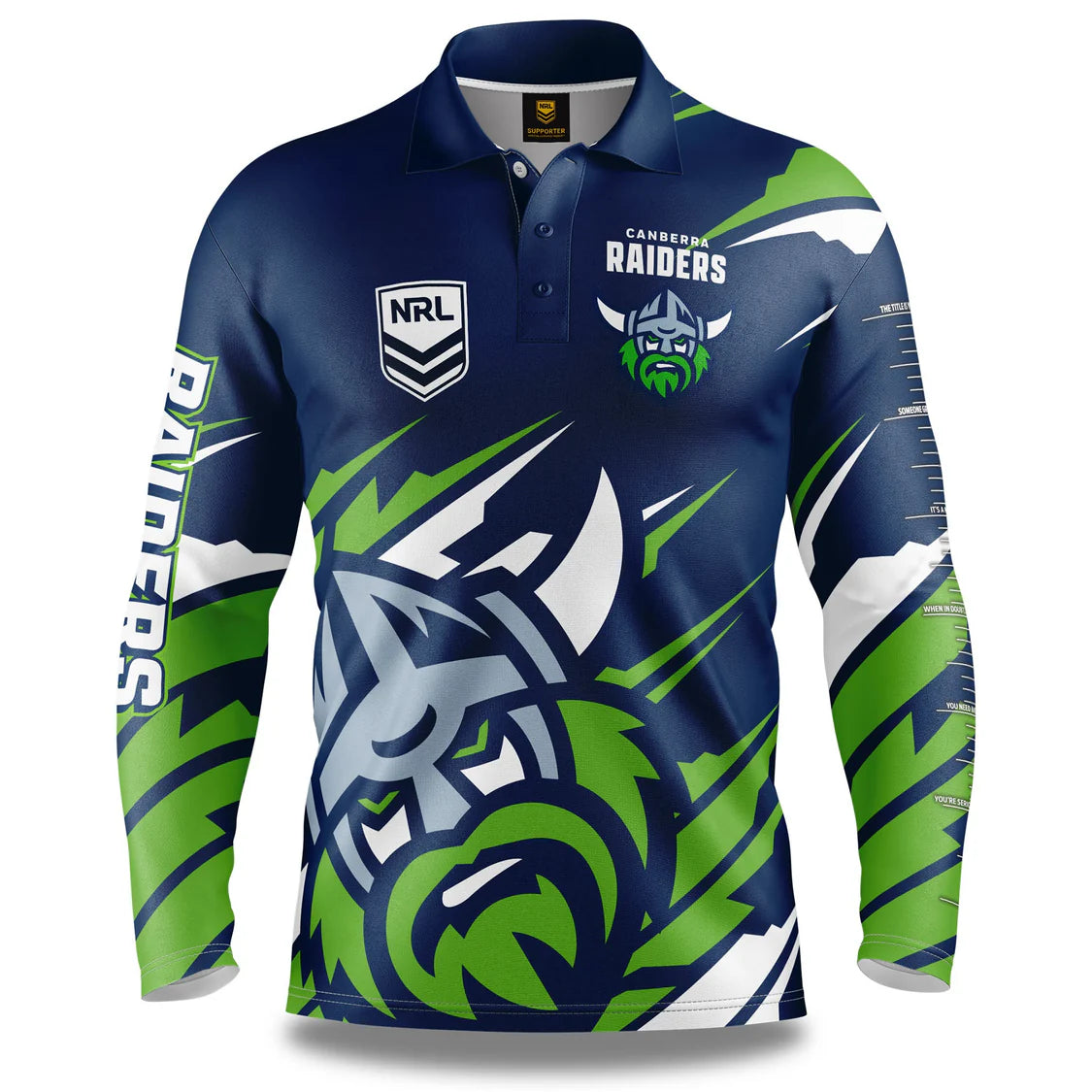 Canberra Raiders NRL Mens Ignition Fishing Shirt Canberra Raiders NRL Mens Ignition Fishing Shirt