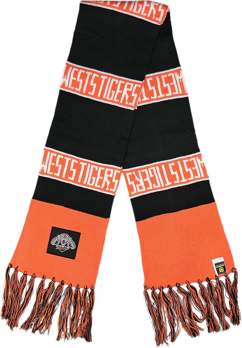 Wests Tigers 2026 NRL Traditional Bar Scarf Wests Tigers 2026 NRL Traditional Bar Scarf