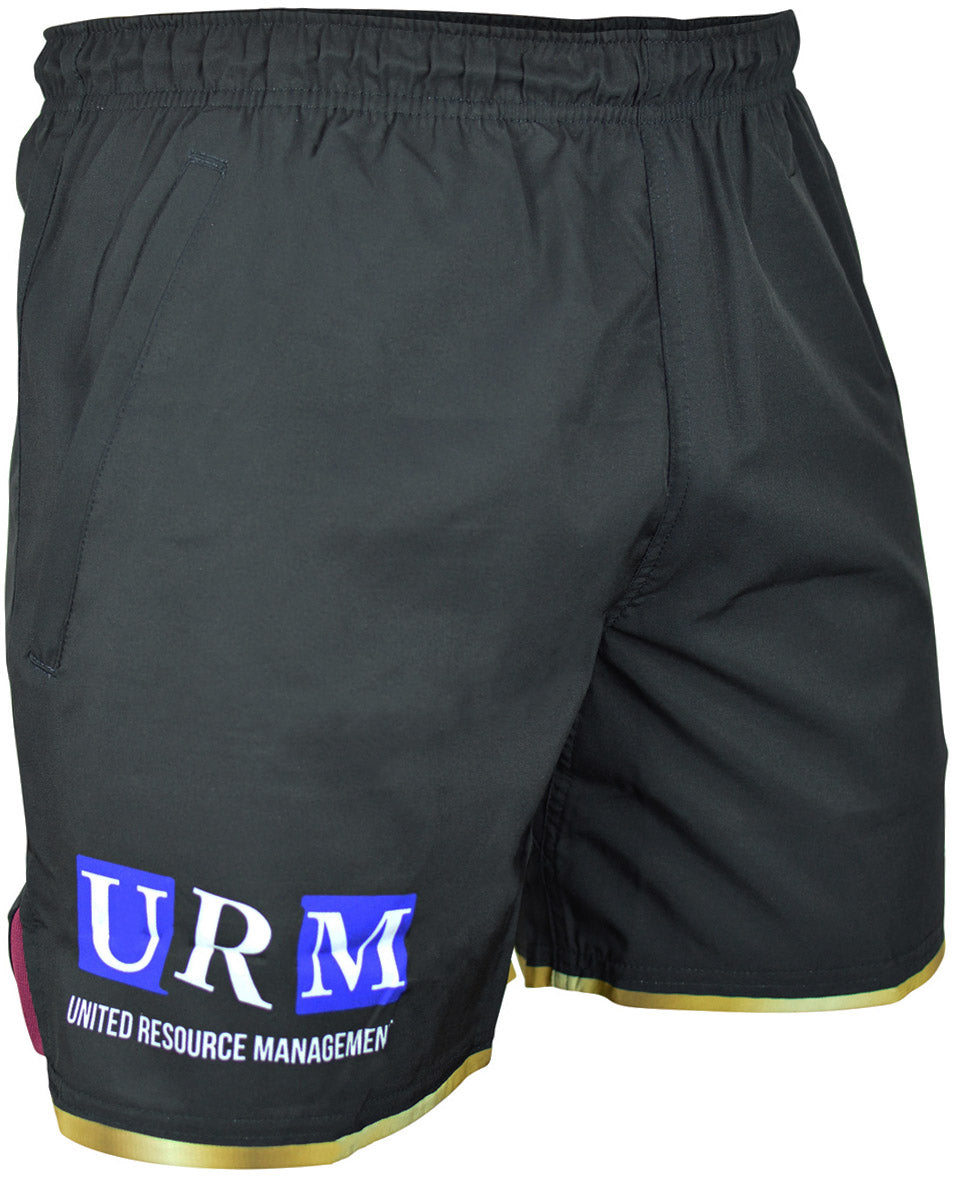 Manly Sea Eagles 2025 NRL Mens Black Gym Shorts