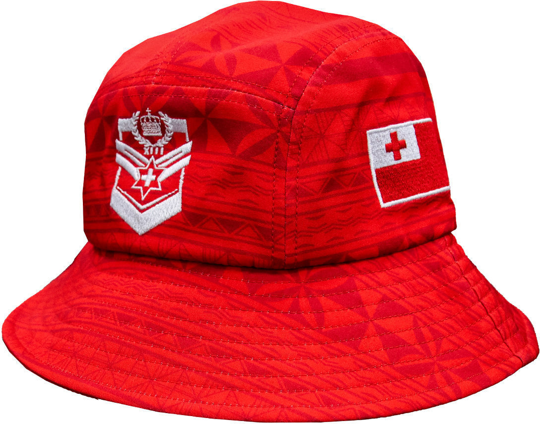 Tonga 2026 Rugby League Red Bucket Hat Size L-XL