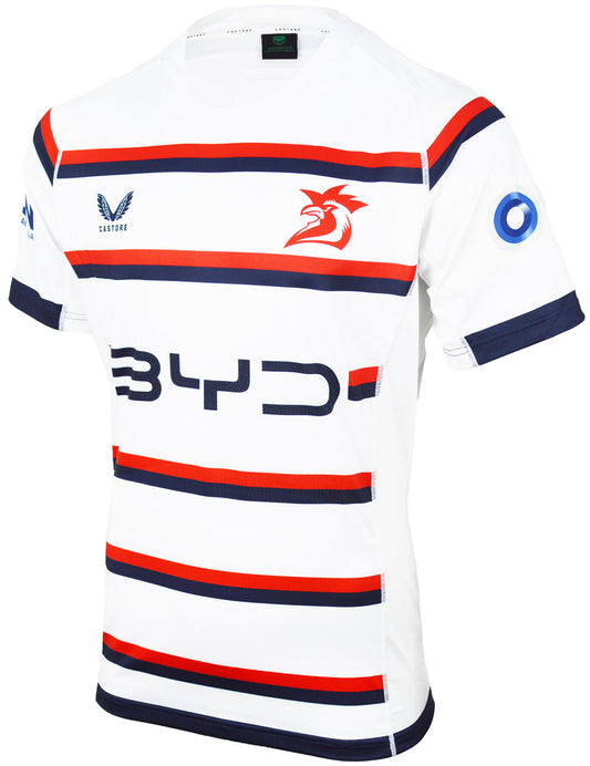 Sydney Roosters 2025 NRL Mens White Player Issue Training Jersey with GPS