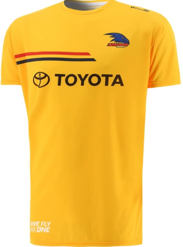 Adelaide Crows AFL Mens Gold Training Shirt