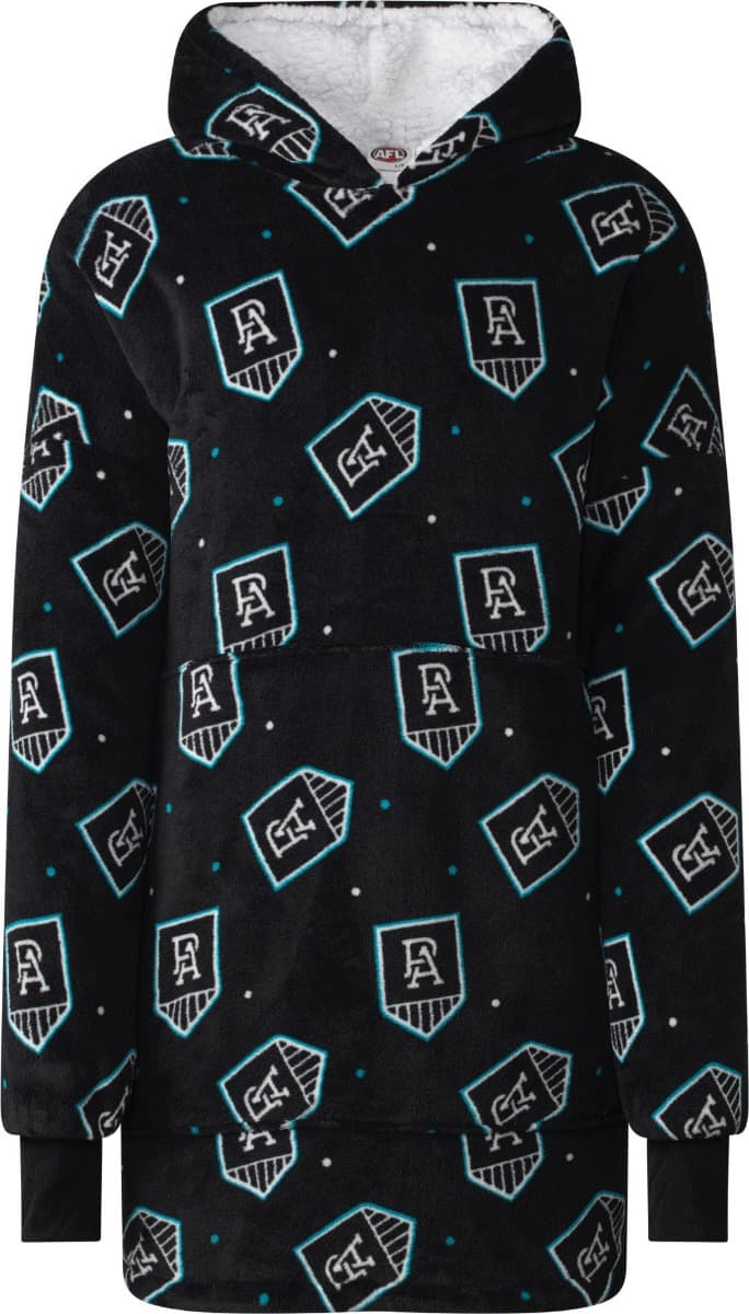 Port Adelaide Power AFL Adults Oversized Flanket, Snugget, Onesie Hoody