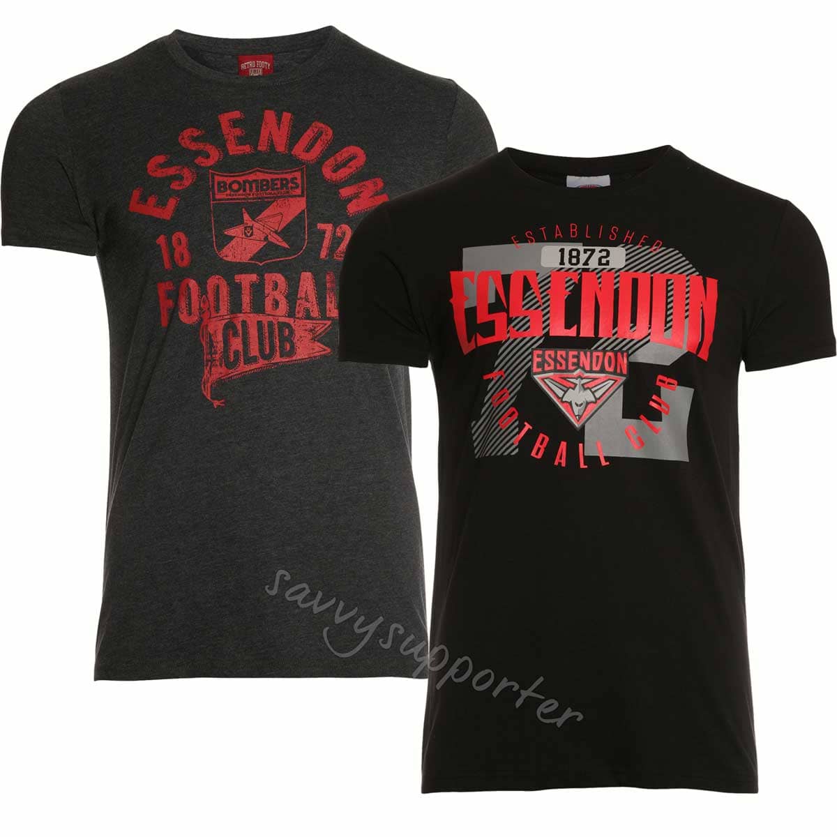 Essendon Bombers AFL Mens 2 Tee Pack