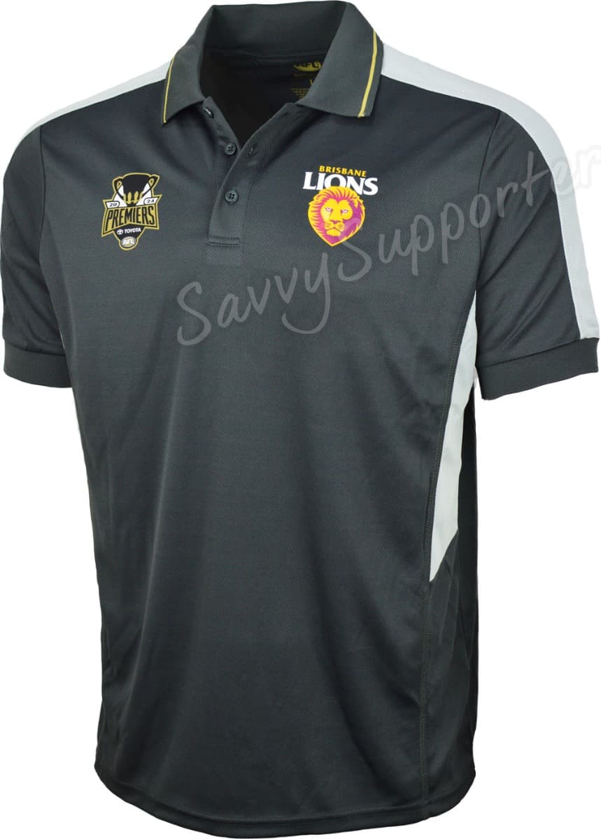 Brisbane Lions 2024 AFL Mens NAR Premiers Polo Shirt