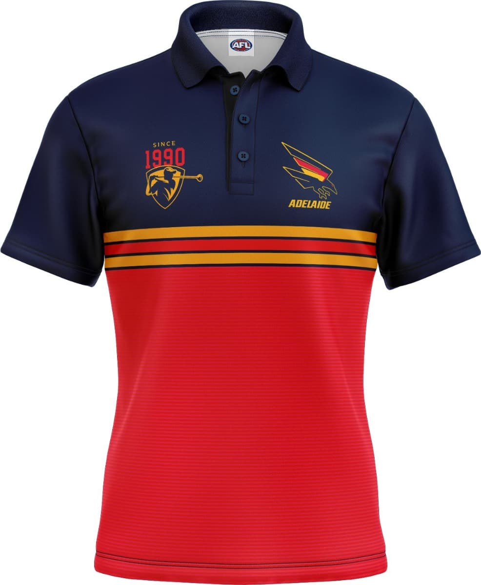 Adelaide Crows 2025 AFL Mens Sandman Golf Polo Shirt