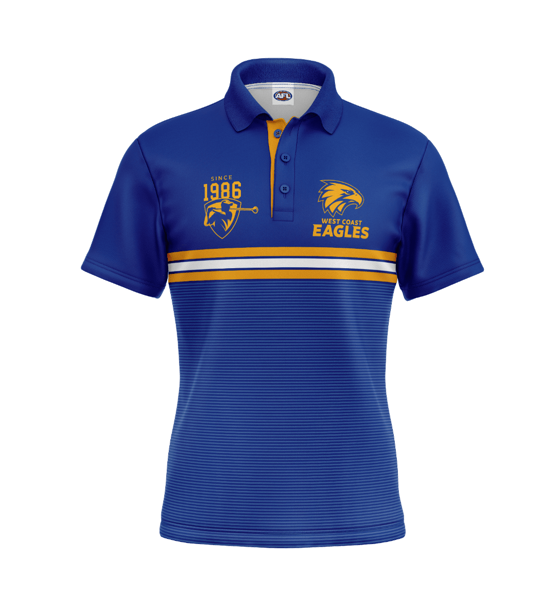 West Coast Eagles 2025 AFL Mens Sandman Golf Polo Shirt