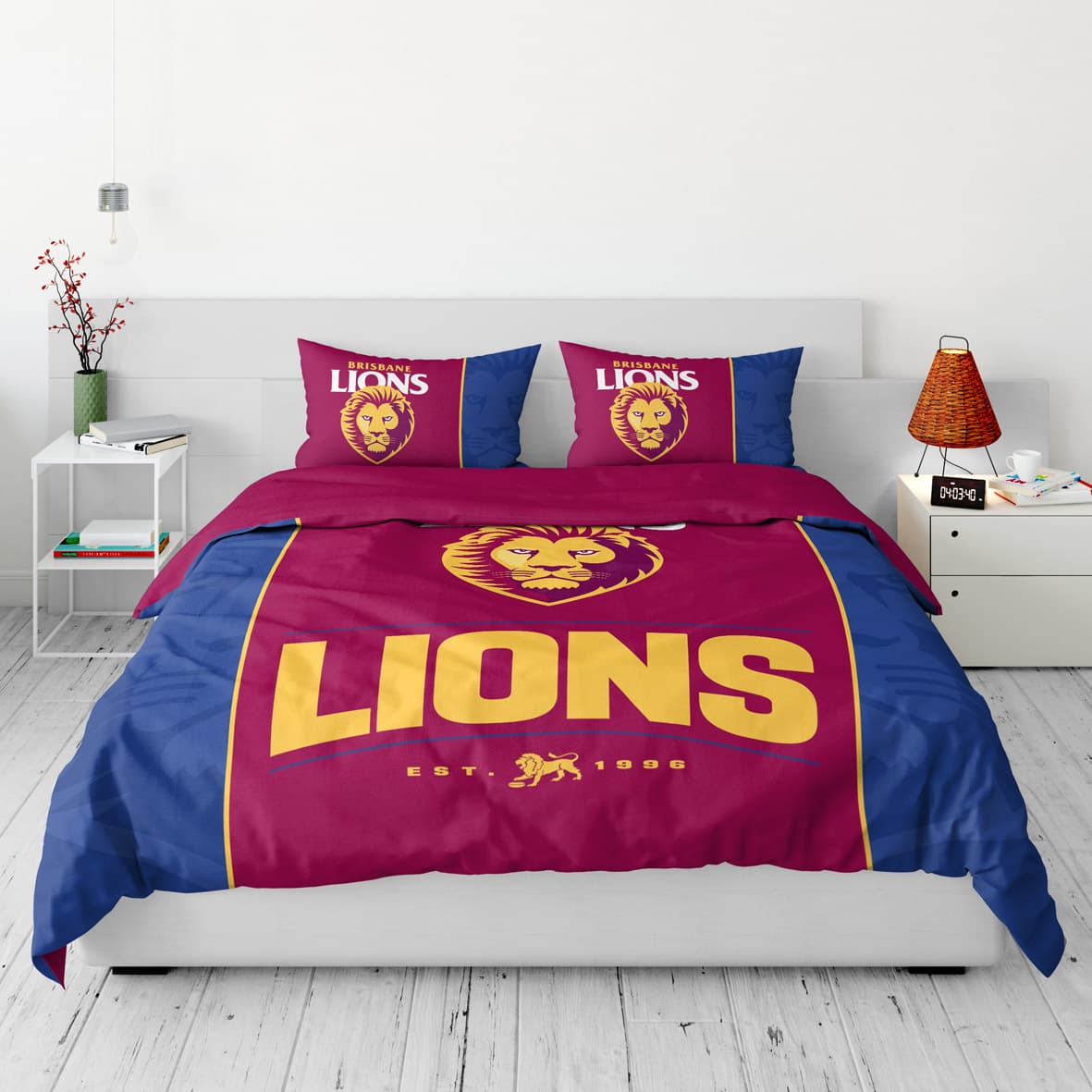 Brisbane Lions AFL 2025 Queen Quilt Cover Set
