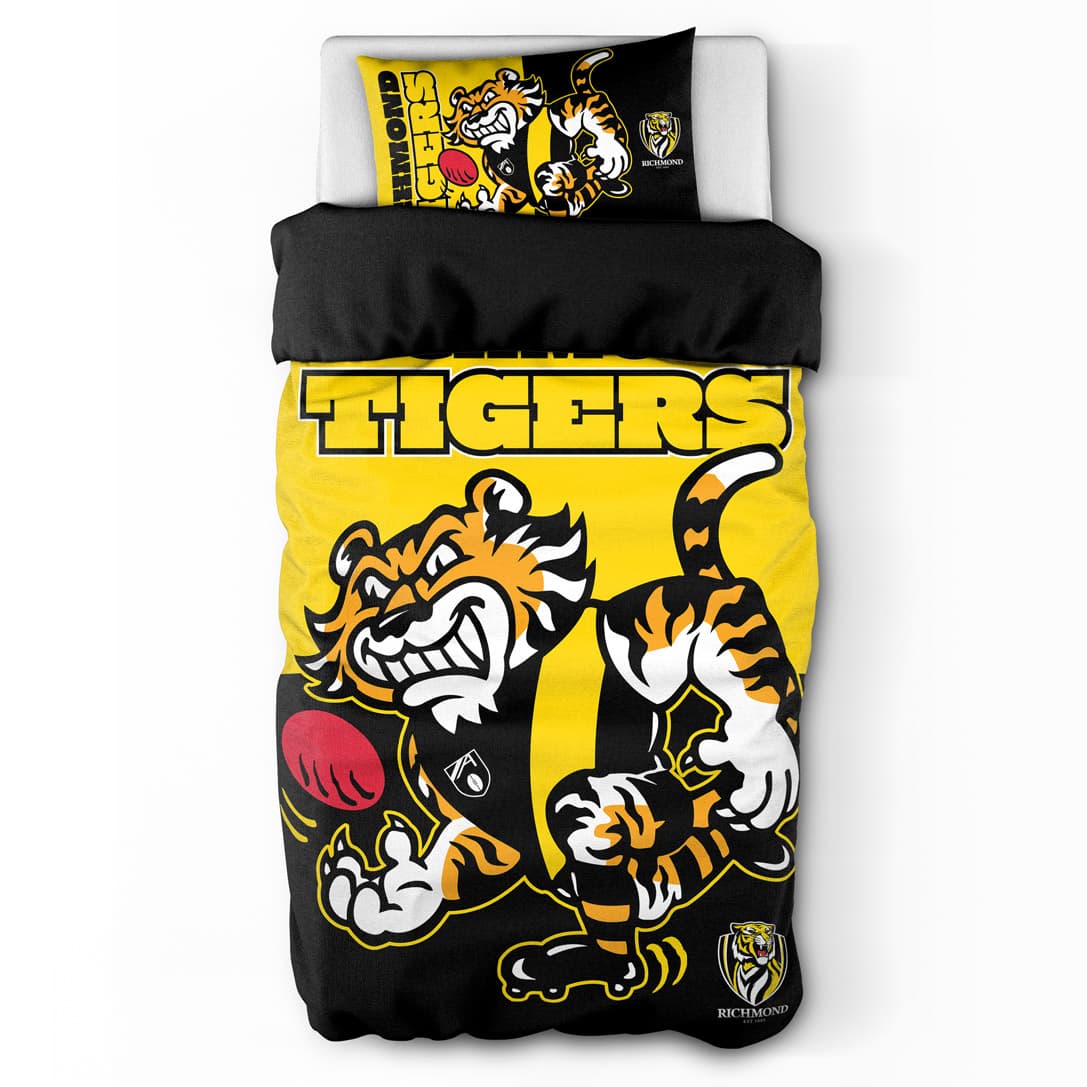 Richmond Tigers AFL 2025 Single Quilt Cover Set