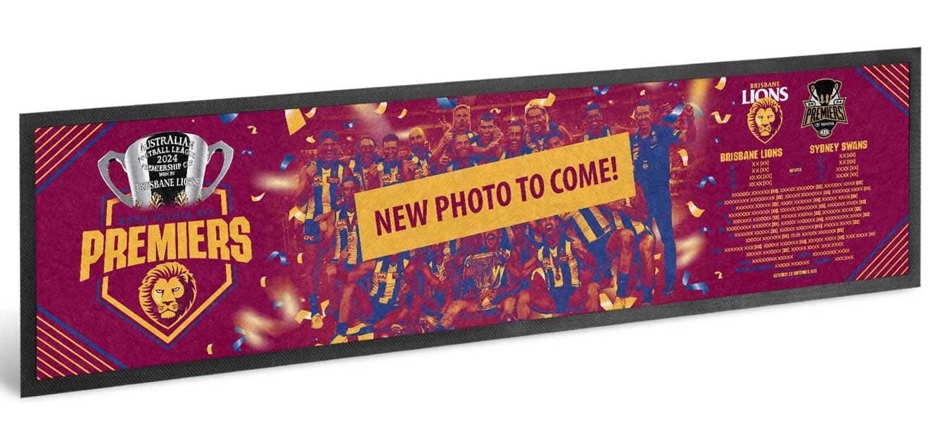 Brisbane Lions 2024 AFL Premiers Team Bar Runner
