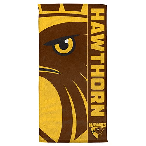 Hawthorn Hawks AFL Beach Towel 152cm x 76cm Hawthorn Hawks AFL Beach Towel 152cm x 76cm