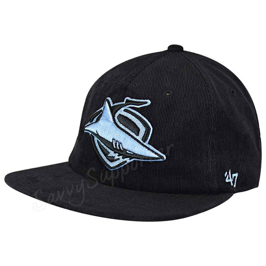 Cronulla Sharks Black Kingsley '47 Captain RL Cap Cronulla Sharks Black Kingsley '47 Captain RL Cap