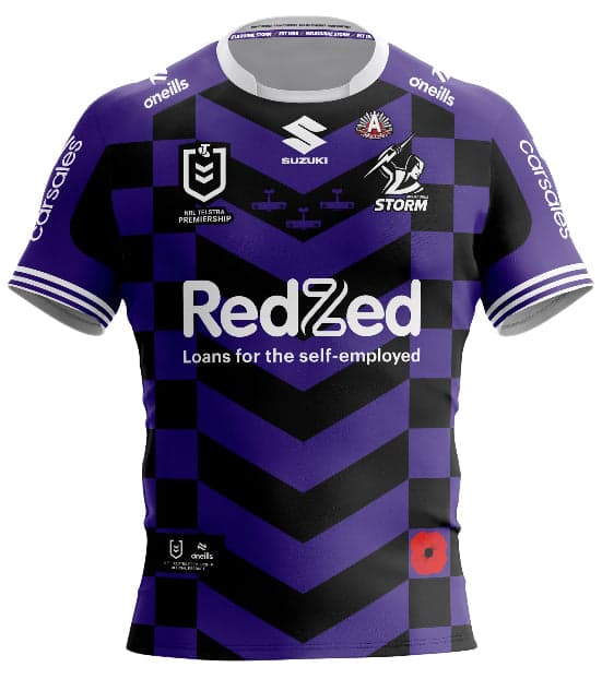 Melbourne Storm 2025 NRL Mens Anzac Jersey