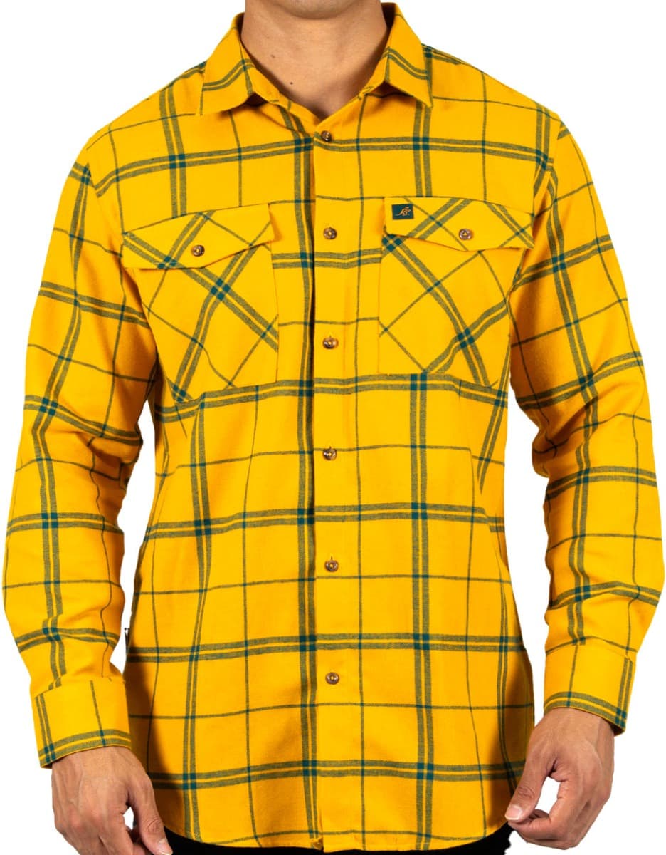 Australian Wallabies Rugby Union Mens Mustang Flannel Shirt
