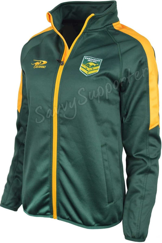 Australian Kangaroos 2025 NRL Ladies Track Jacket Australian Kangaroos 2025 NRL Ladies Track Jacket