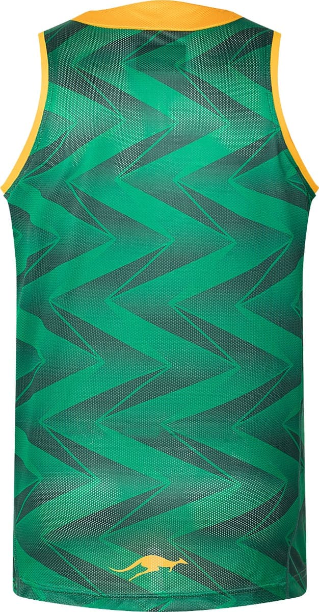 Australian Kangaroos 2025 NRL Mens Green Training Singlet