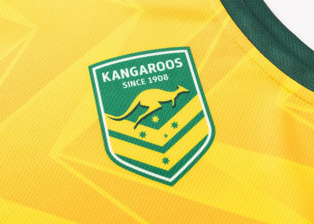 Australian Kangaroos 2025 NRL Mens Yellow Training Singlet