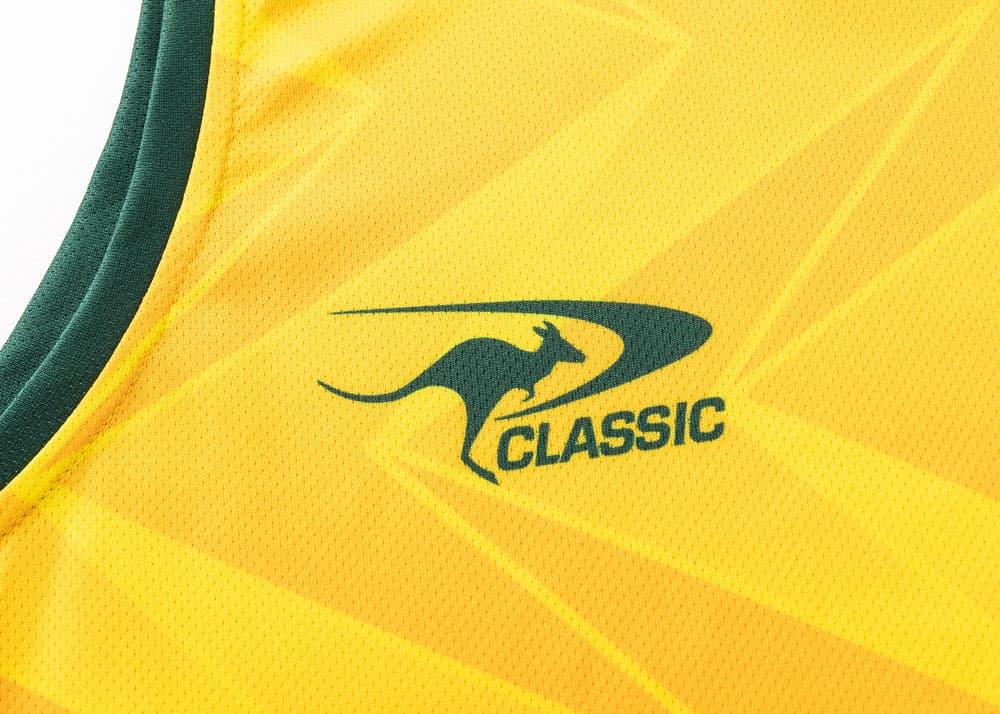 Australian Kangaroos 2025 NRL Mens Yellow Training Singlet