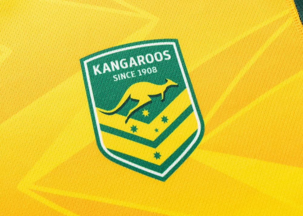 Australian Kangaroos 2025 NRL Mens Yellow Training Shirt