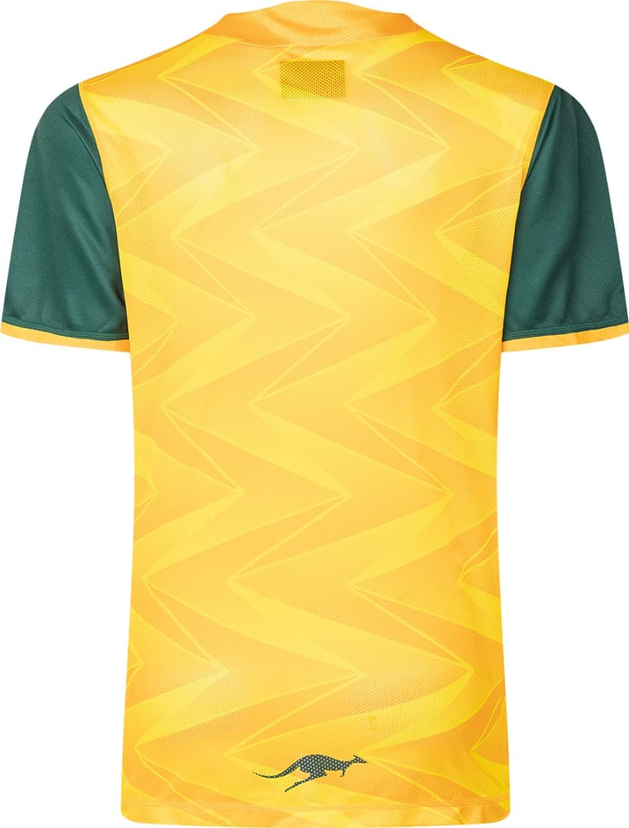 Australian Kangaroos 2025 NRL Mens Yellow Training Shirt