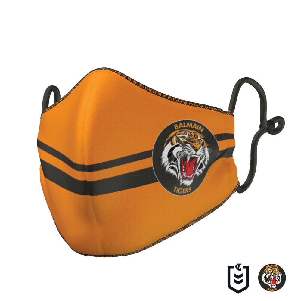Balmain Tigers NRL Reversible Adults Face Mask Balmain Tigers NRL Reversible Adults Face Mask