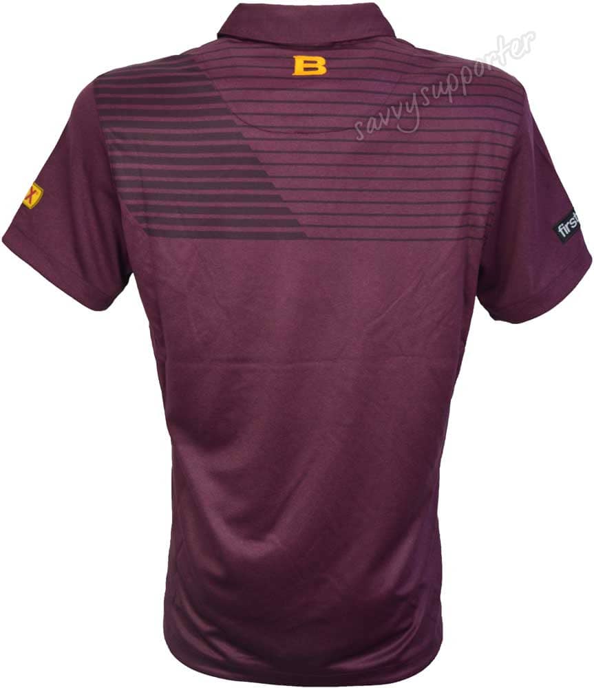 Brisbane Broncos Mens Maroon Performance Polo Shirt