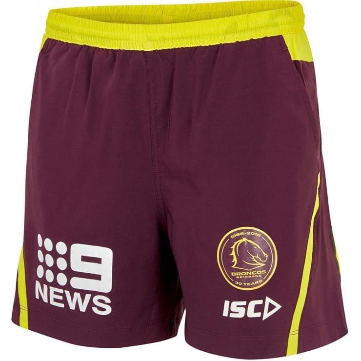 Brisbane Broncos NRL ISC Training Shorts SALE
