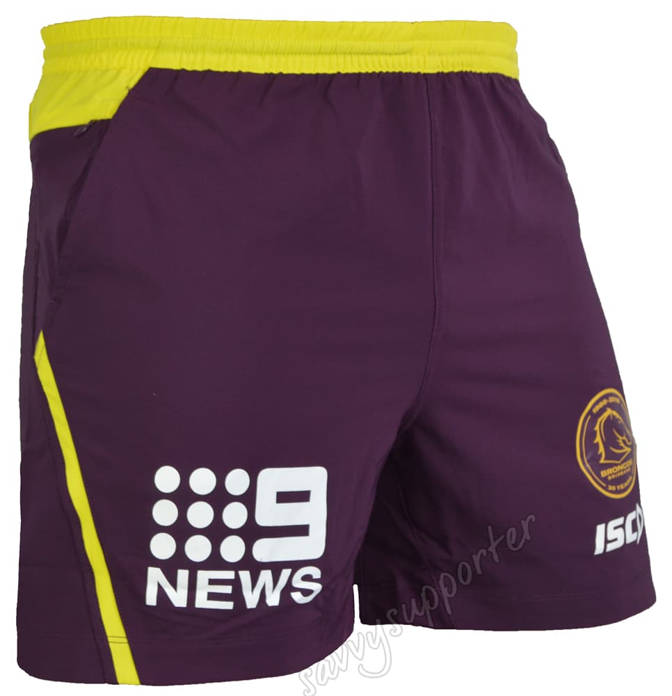 Brisbane Broncos NRL ISC Training Shorts SALE